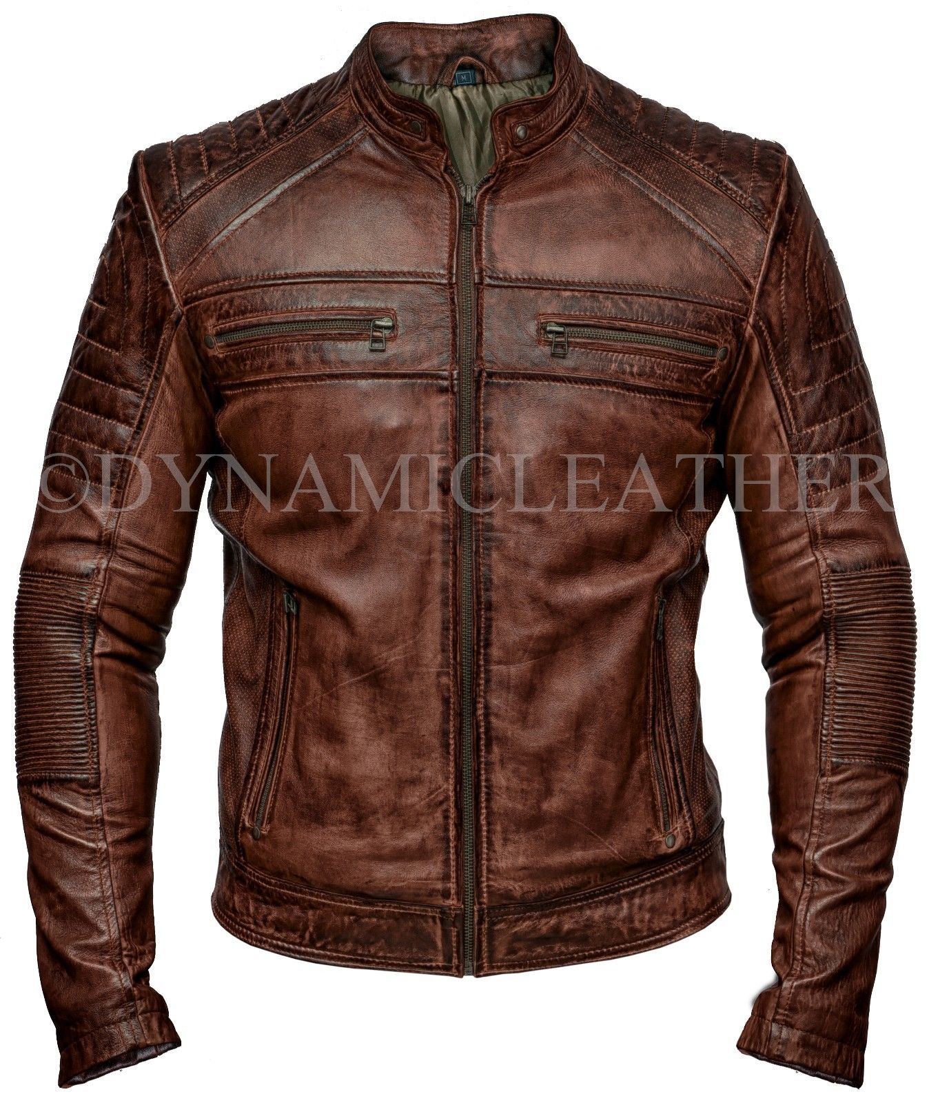 Mens vintage cafe racer leather jacket hotsell