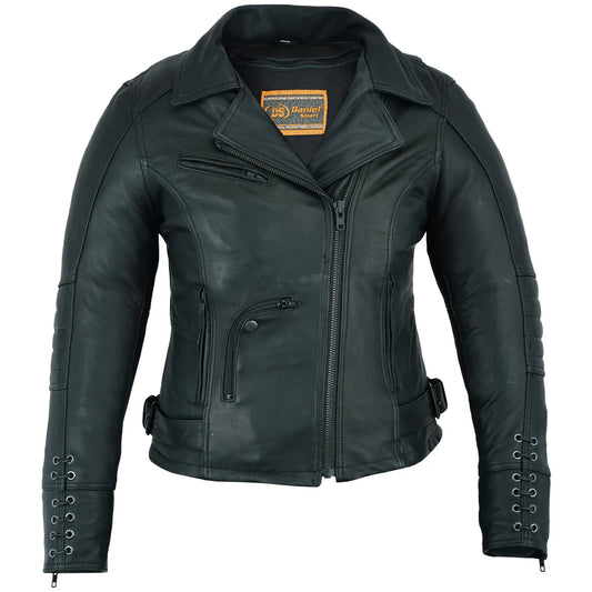 Majestic Black Classic Biker Jacket – Premium Goat Leather